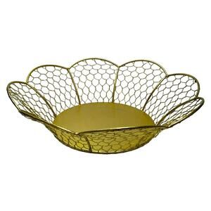 Gold Tone Wire Basket